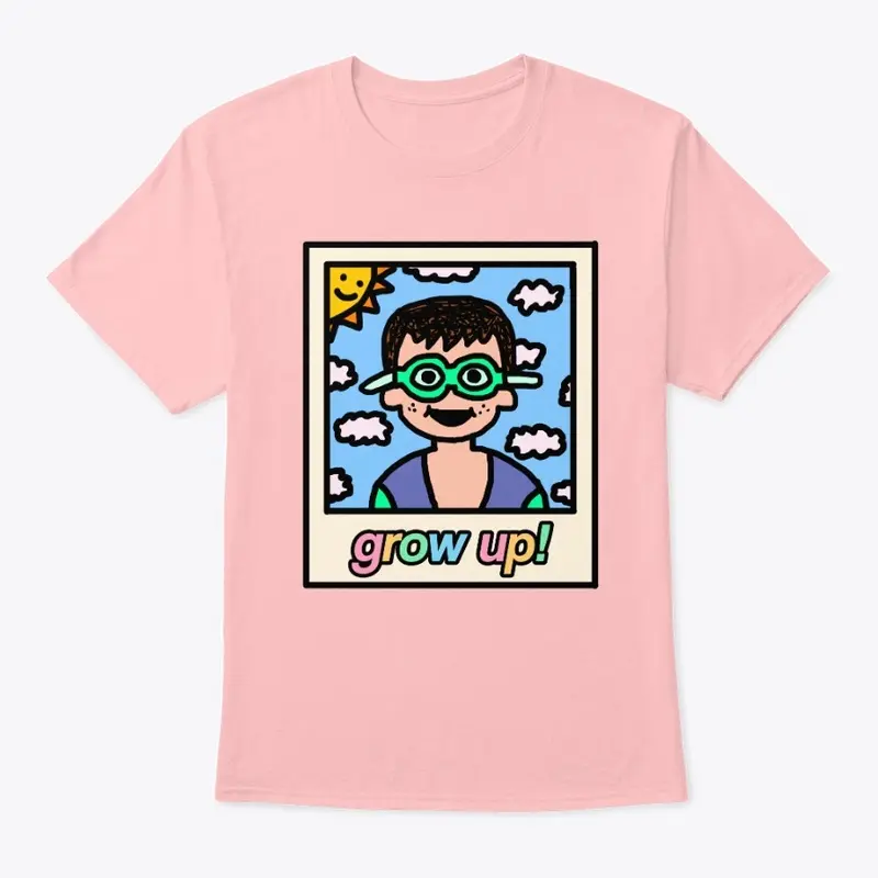 Grow Up! Colorful Doodle T-Shirt